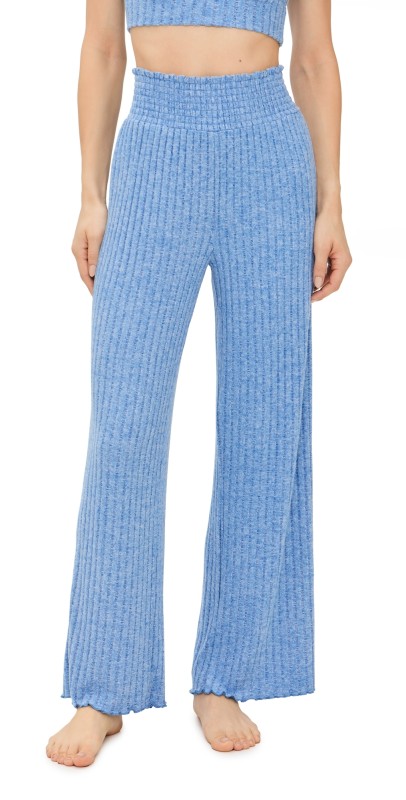 Z Supply Dawn Smocked Mini Rib Pants Riviera
