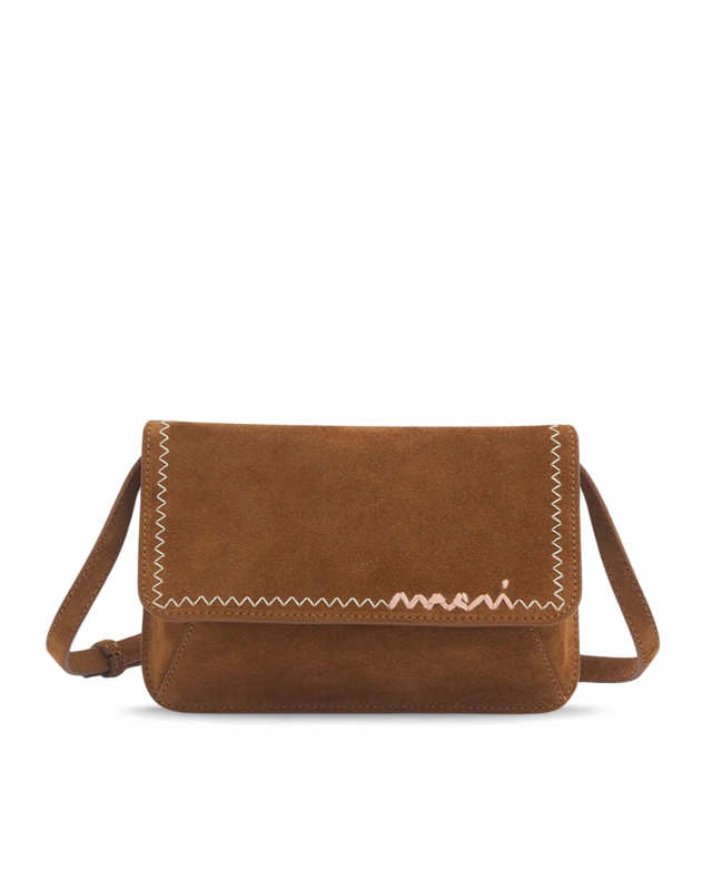 Suede Shoulder Bag with Marni Mending