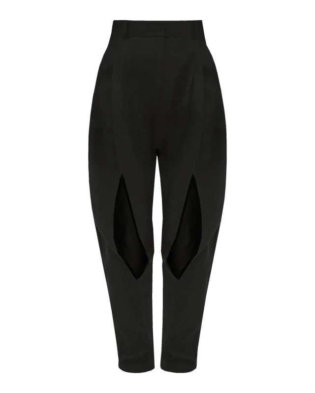 Pants with Vertical Slit Knees