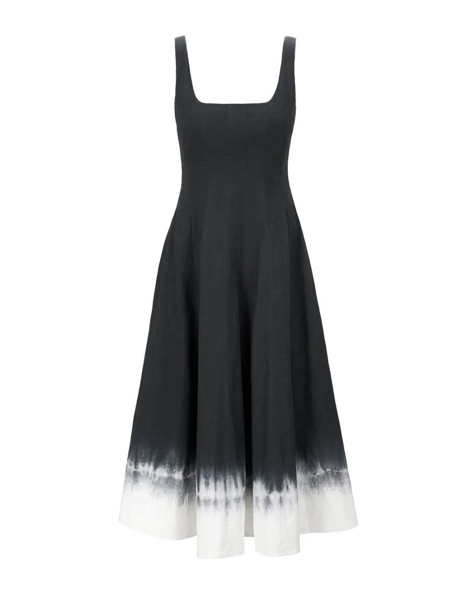 Wells Dress Onyx Tie Dye