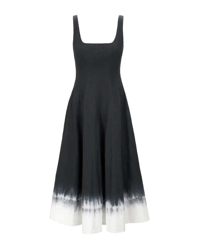Wells Dress Onyx Tie Dye