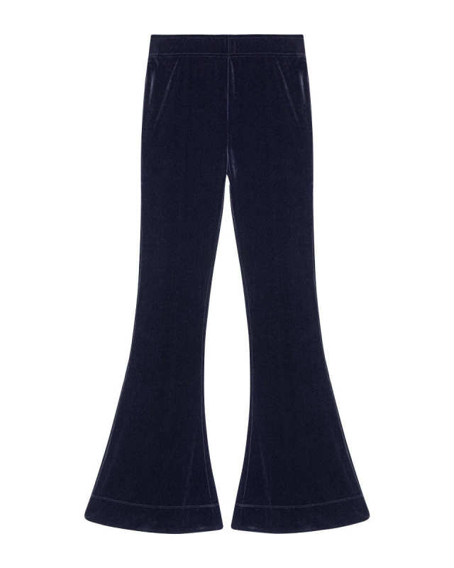 Velvet Jersey Flared Pants