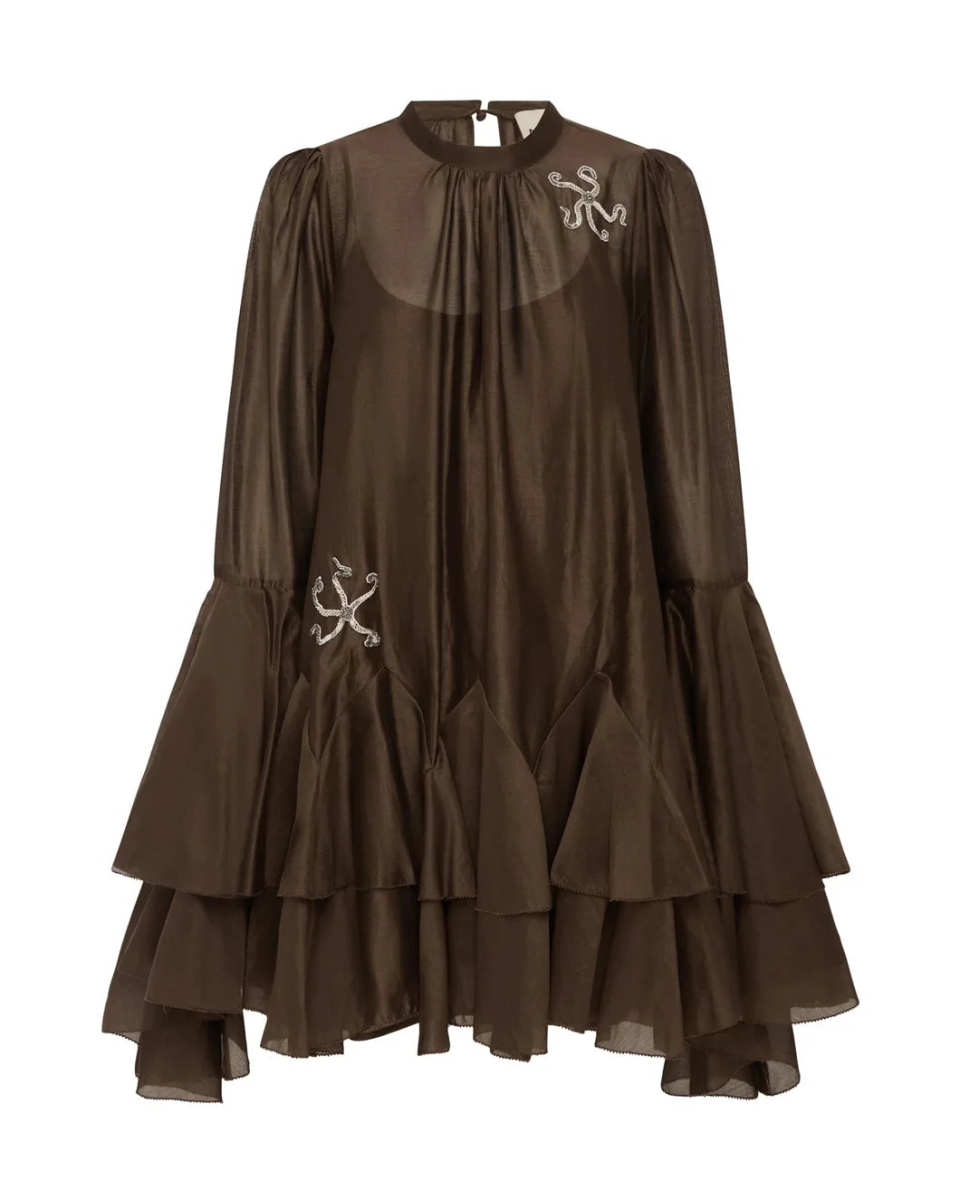 Neptuna Mini Flare Sleeve Dress