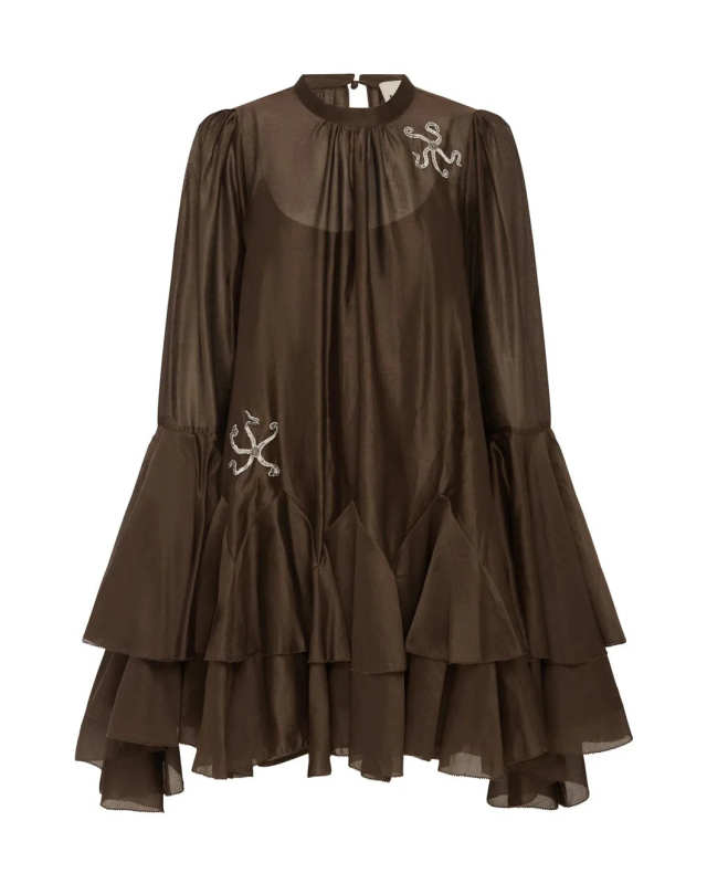 Neptuna Mini Flare Sleeve Dress