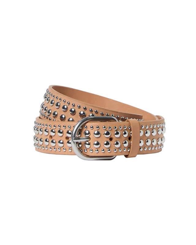 Isaac Honey/Silver Studded Belt