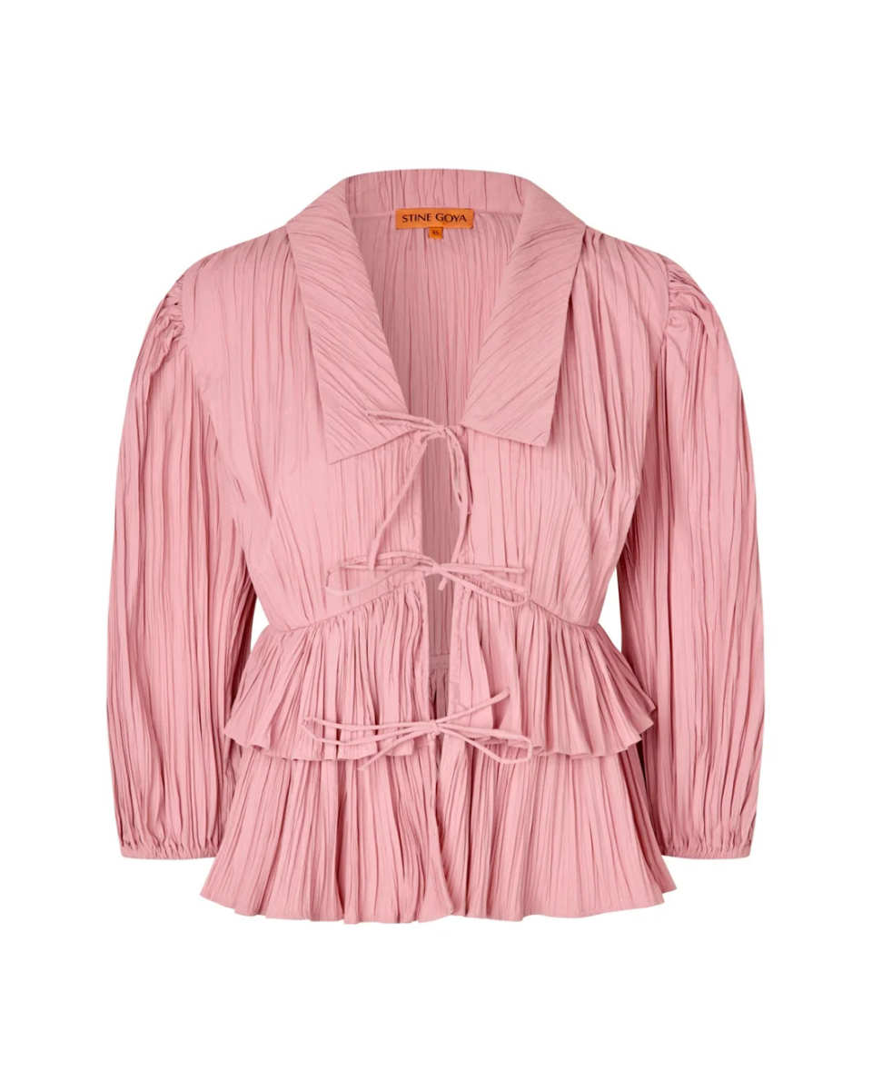 Balloon Sleeve Tie Top