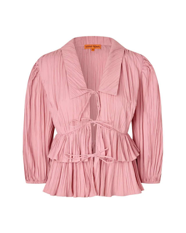 Balloon Sleeve Tie Top