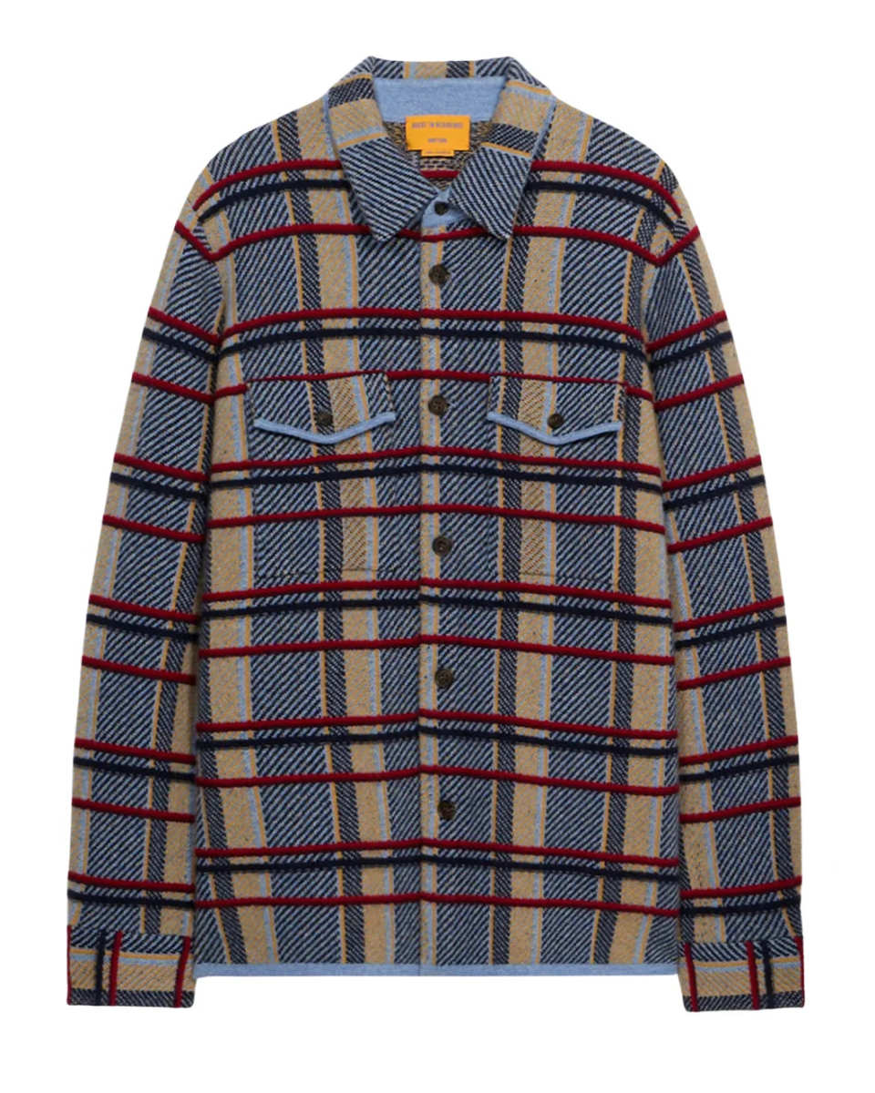 Plaid Work Shirt Heather Blue Combo
