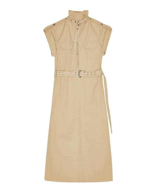 Beige Stretch Cowl Neck Long Dress