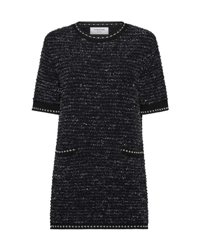 Eyelash Tweed Jacquard Mini Dress