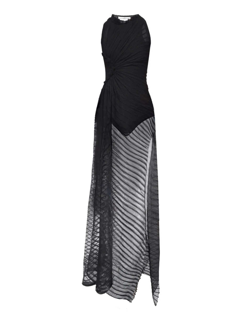 Sleeveless Gathered Detail Dress