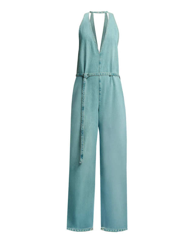 Dakota Belted Denim Jumpsuit