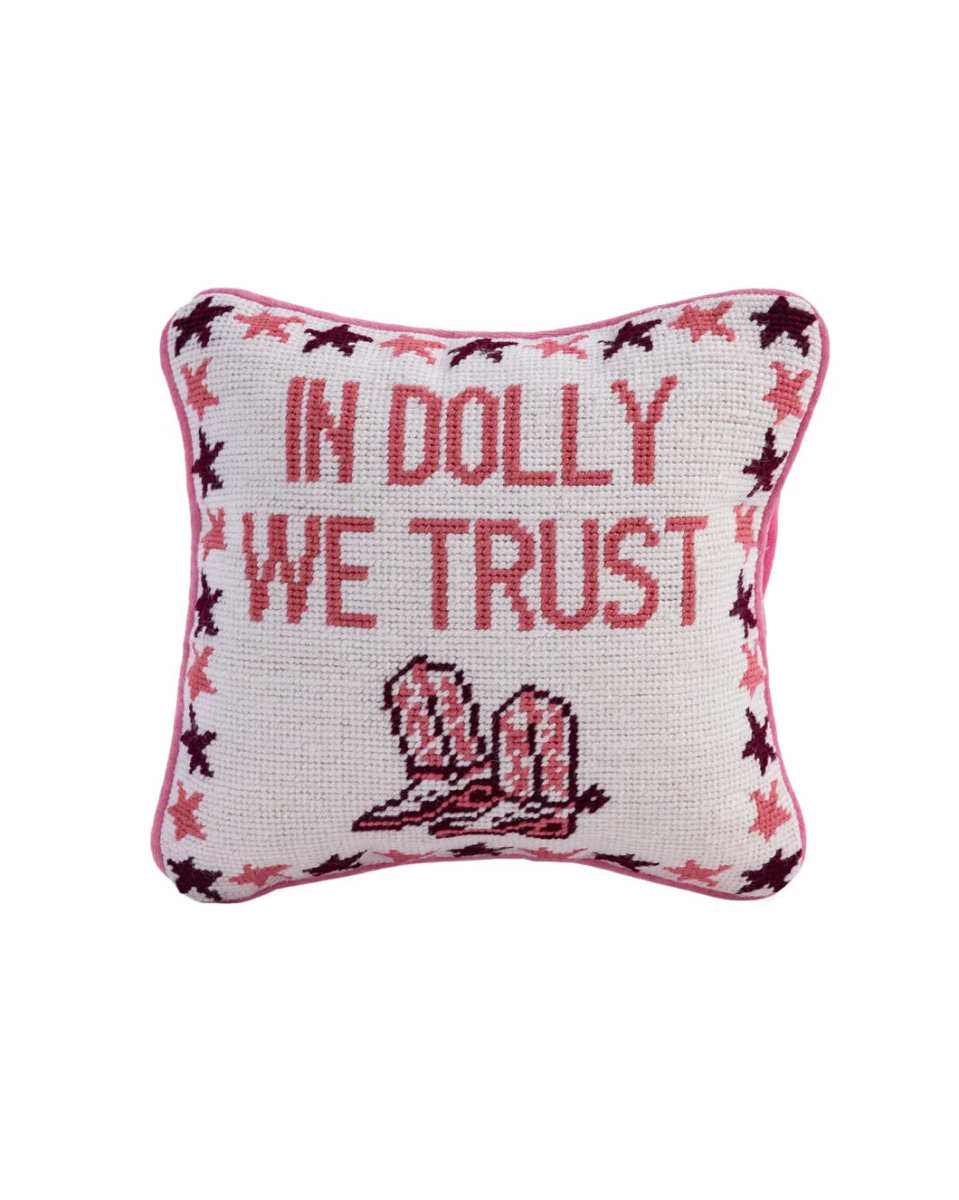 Trust Dolly Needlepoint Pillow