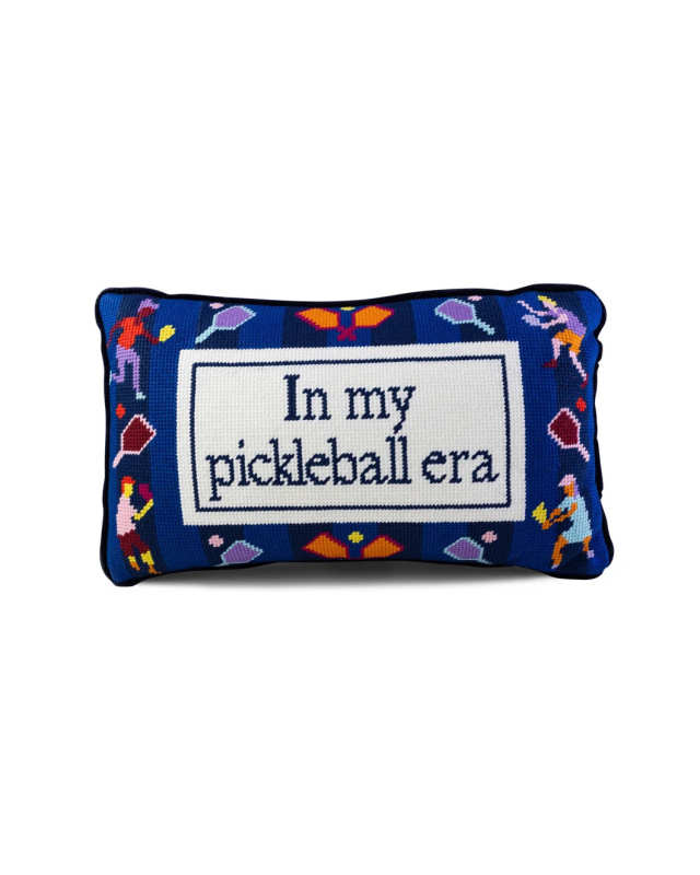 Pickleball Era Needlepoint Pillow