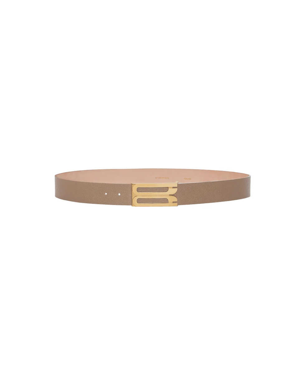 Frame Buckle Belt Dove Grey