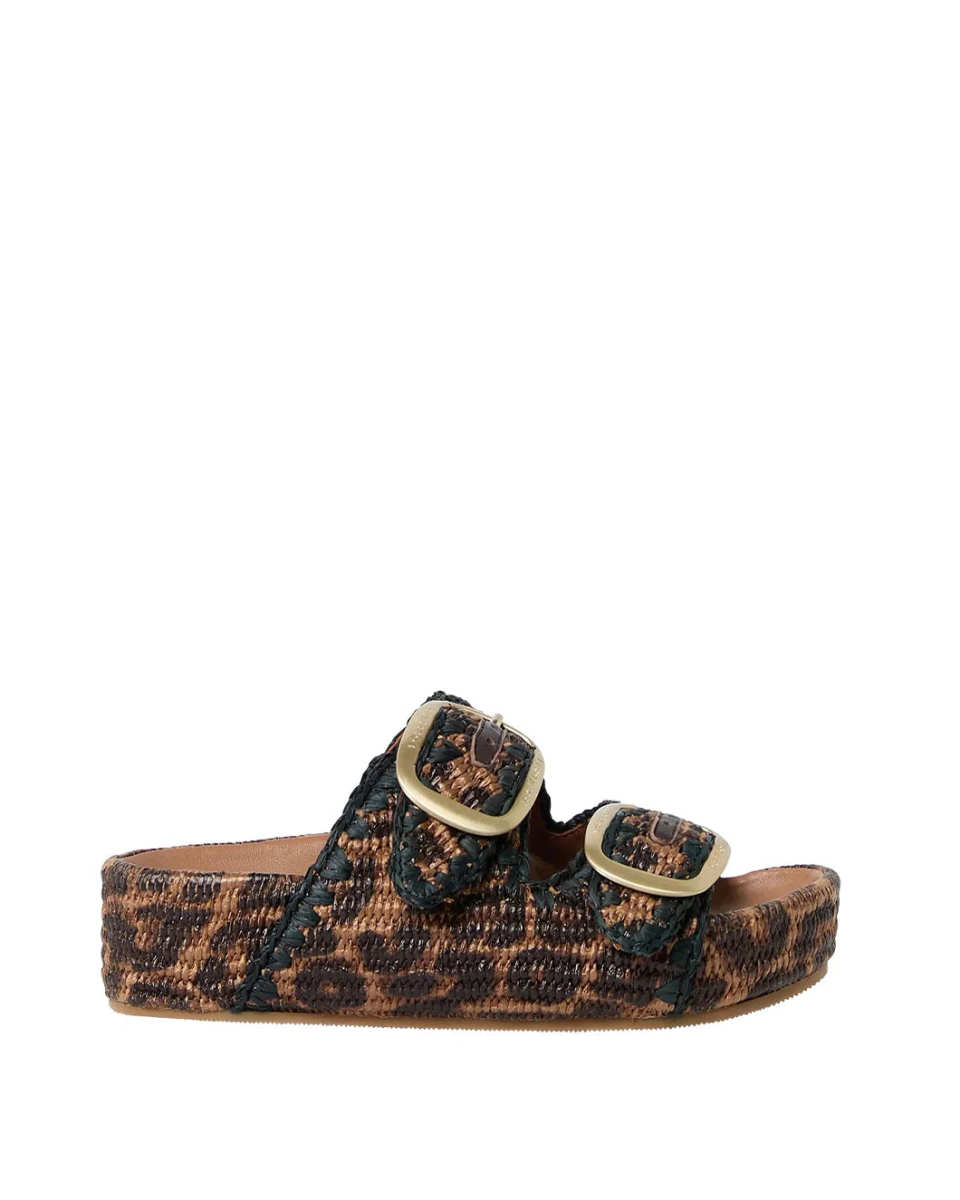 Theo Leopard Two-Band Sandal