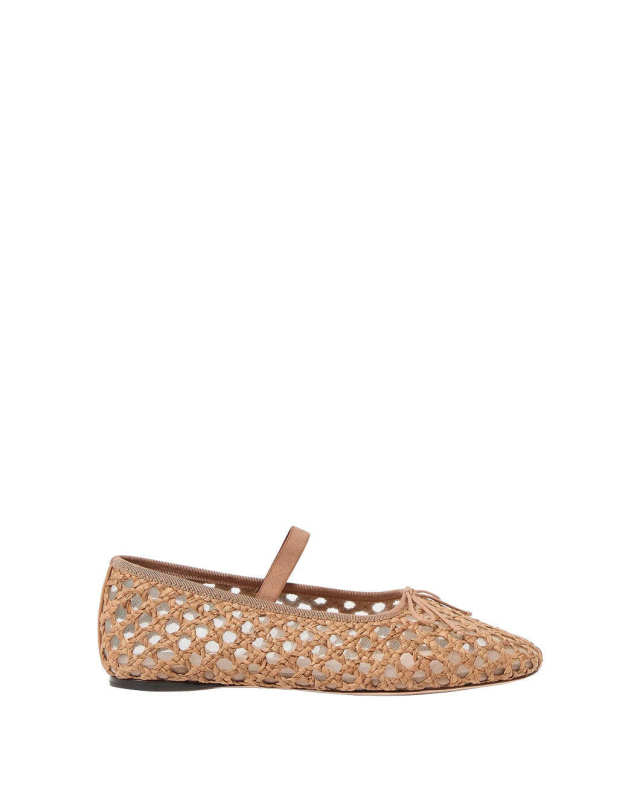 Leonie Brown Crochet Ballet Flat
