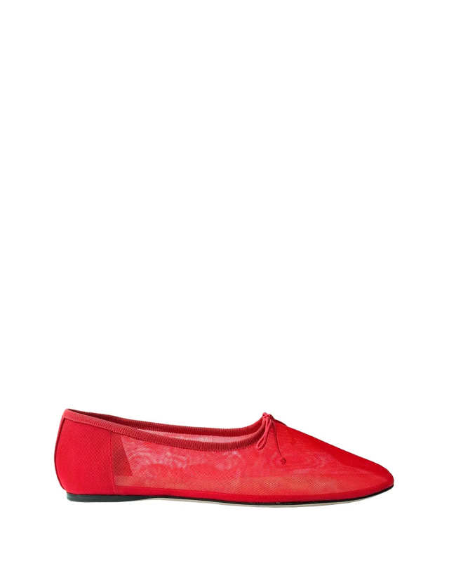 Landon Red Mesh Ballet Flat