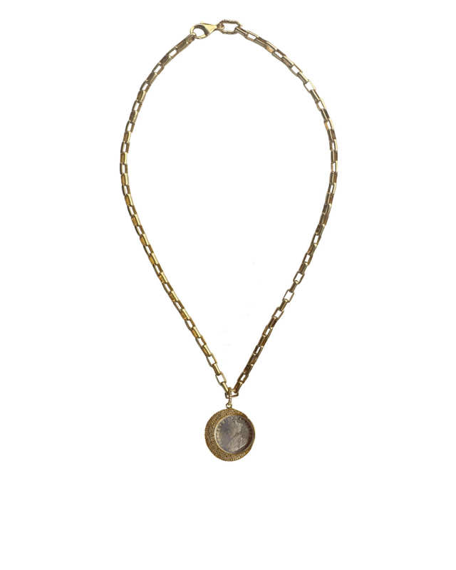 Diamond Coin Necklace