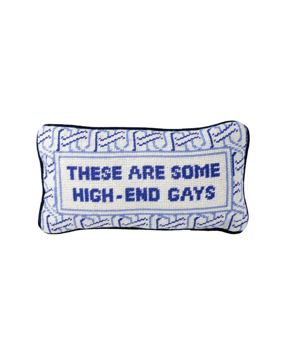High-End Gays Needlepoint Pillow
