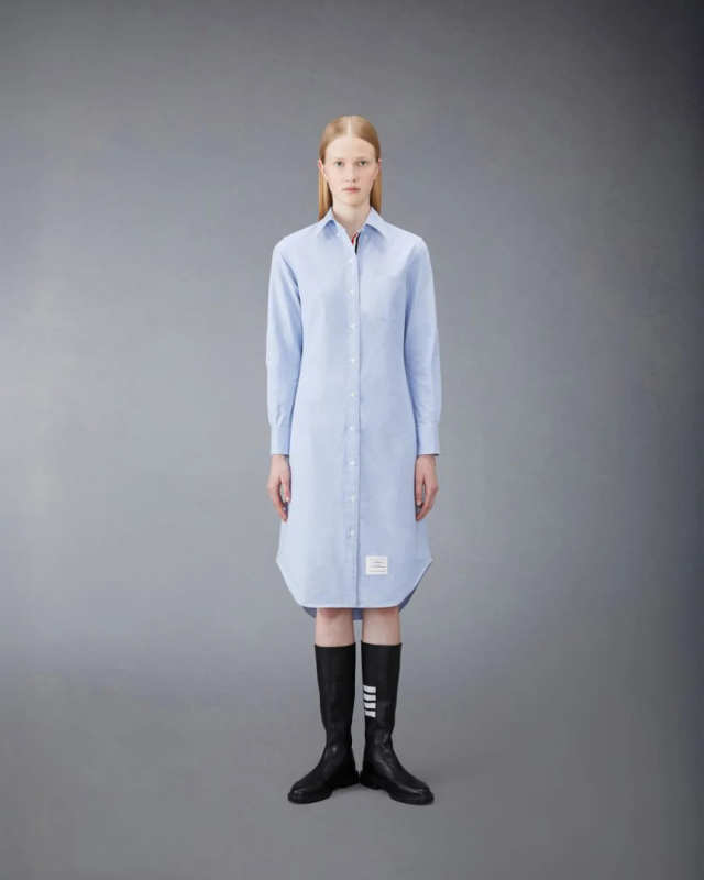 Oxford Stripe Shirtdress