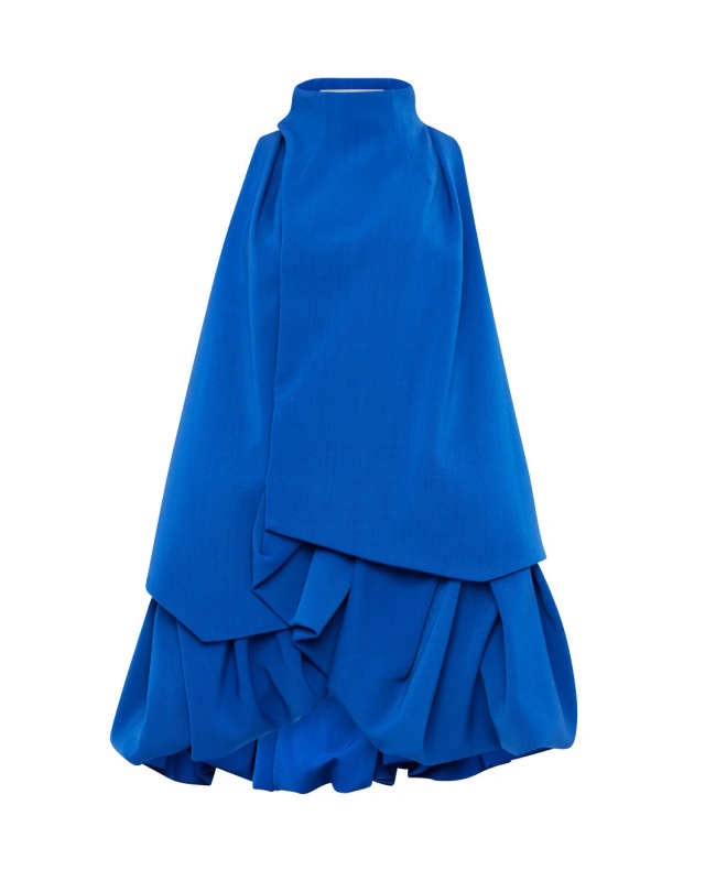 A Line Ruffle Hem Mini Dress