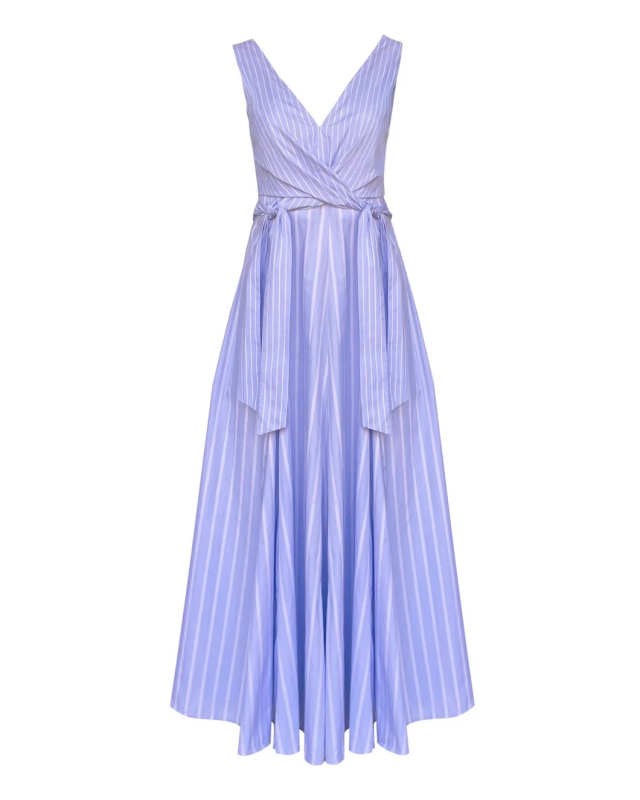 Gabrielle Dress Light Blue/White