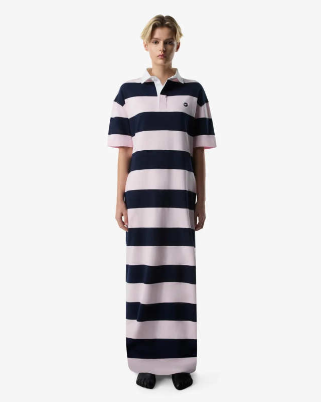 Striped Long Polo Dress