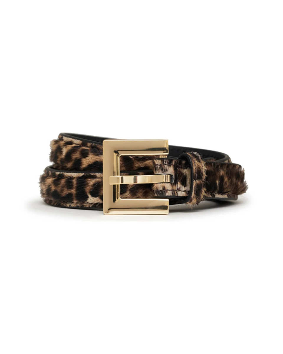 Nicola Belt - Leopard Calf Hair