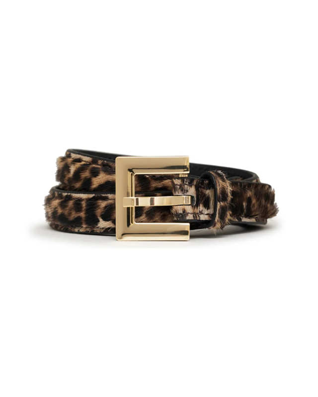 Nicola Belt - Leopard Calf Hair