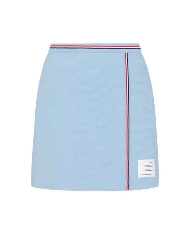 Cotton Waffle Mini Wrap Skirt