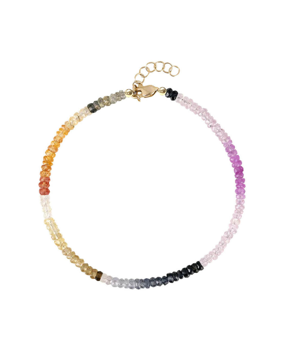 Rainbow Sapphire Beaded Bracelet