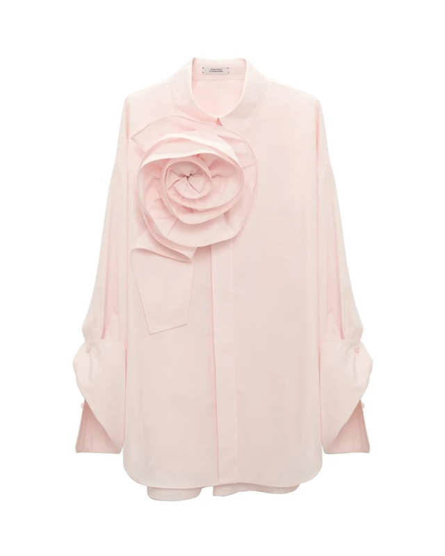 Poplin Power Blouse Shadow Rose