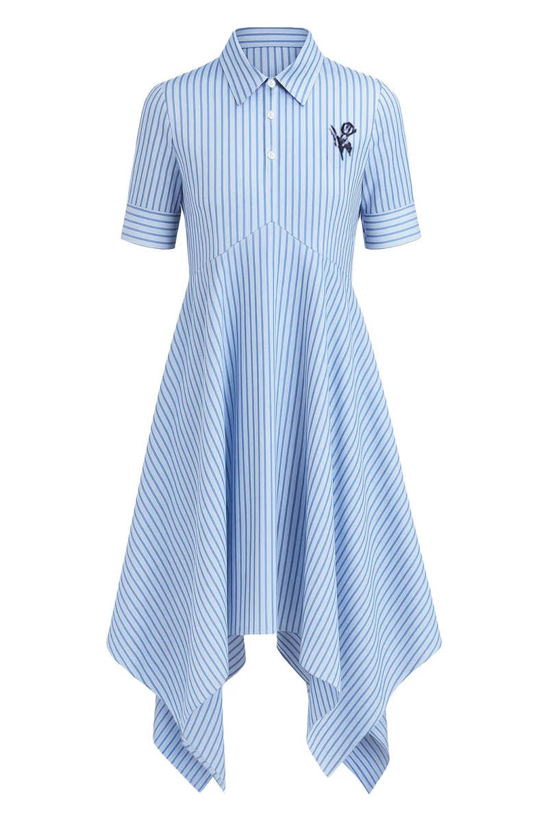 Polo Dress with Flared Hem