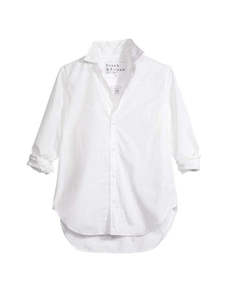 Frank Woven Button Up - White