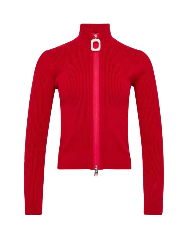Fitted Zip Up Cardigan
