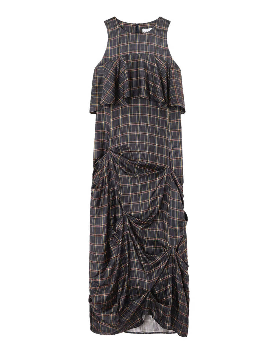 Check Ruffle Dress