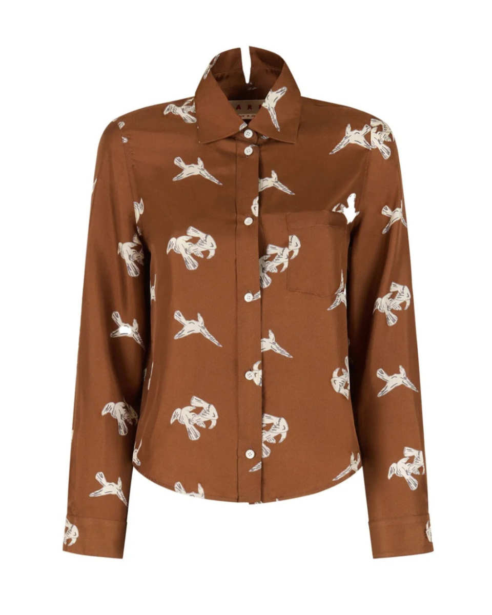 Ravens Silk Twill Printed Blouse