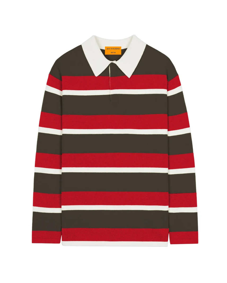 Striped Rugby Chestnut/True Red
