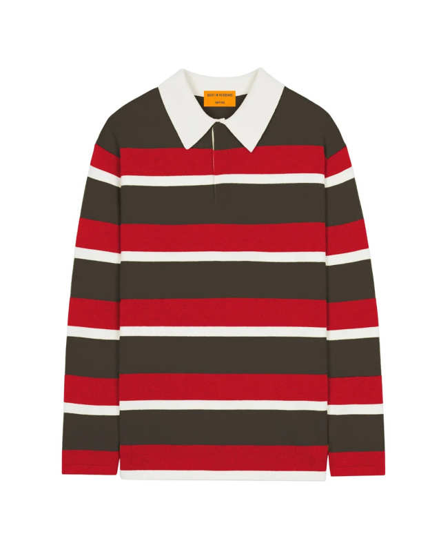 Striped Rugby Chestnut/True Red