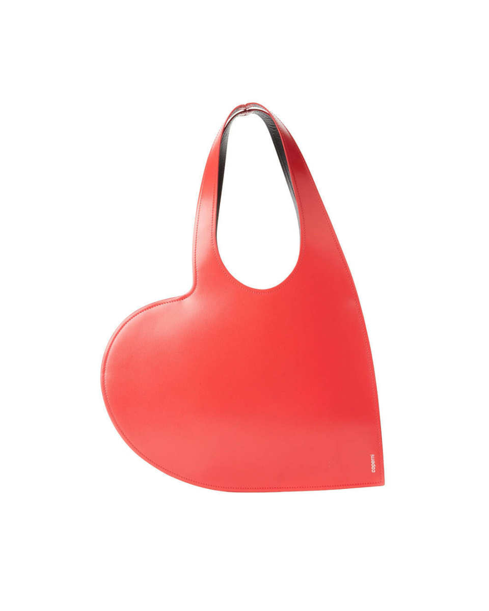 Gloss Leather Mini Heart Tote Bag