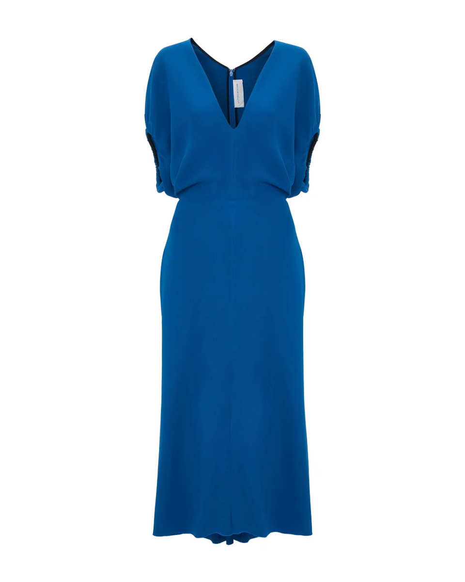 Blouson Detail Midi Dress