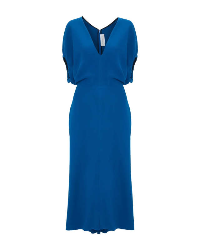 Blouson Detail Midi Dress