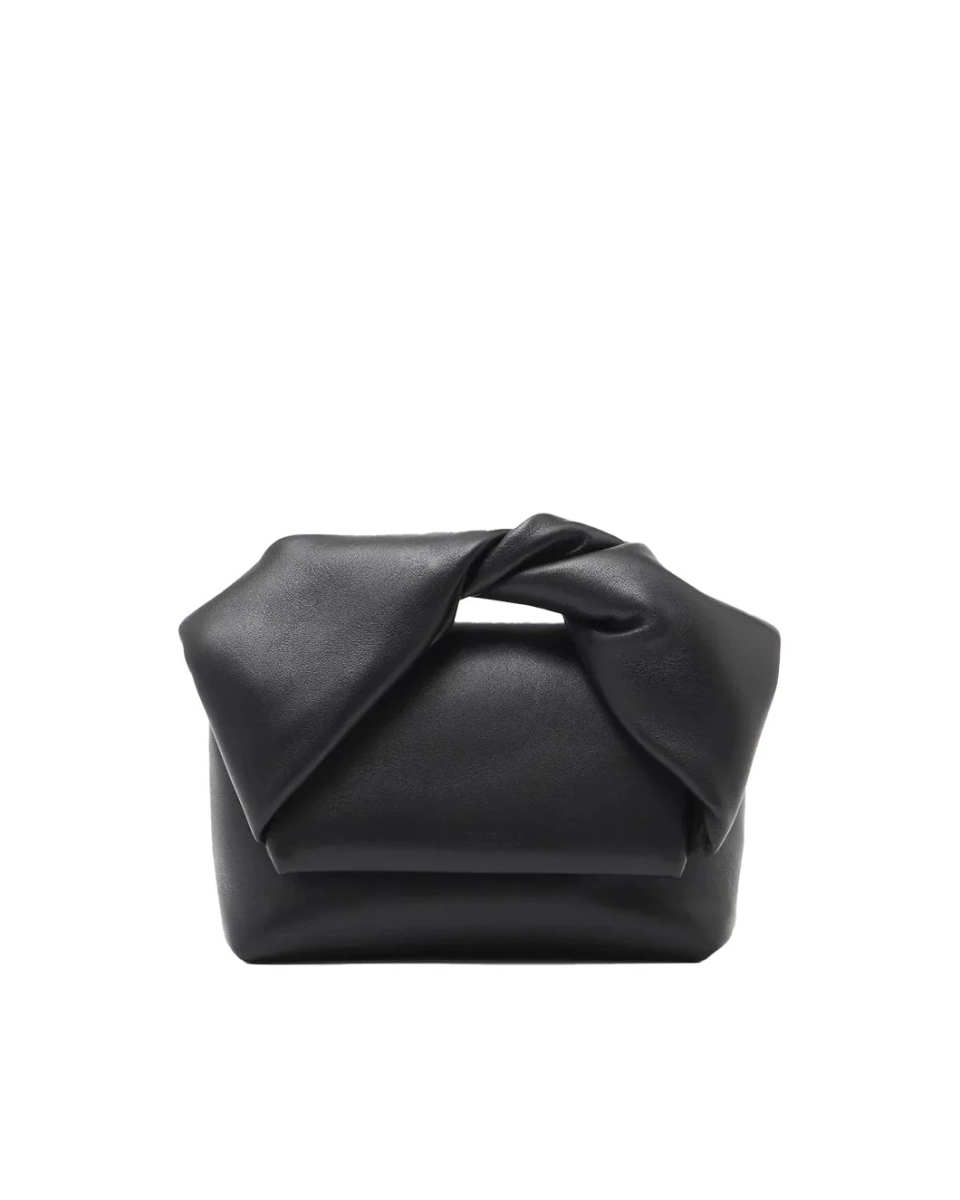 Small Twister-Leather Top Handle Bag