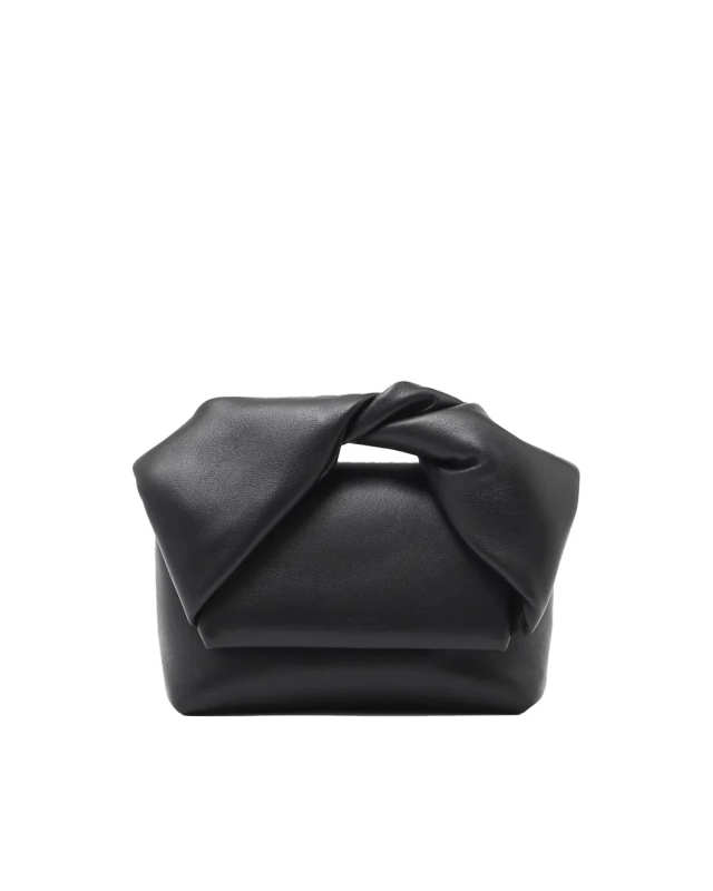 Small Twister-Leather Top Handle Bag