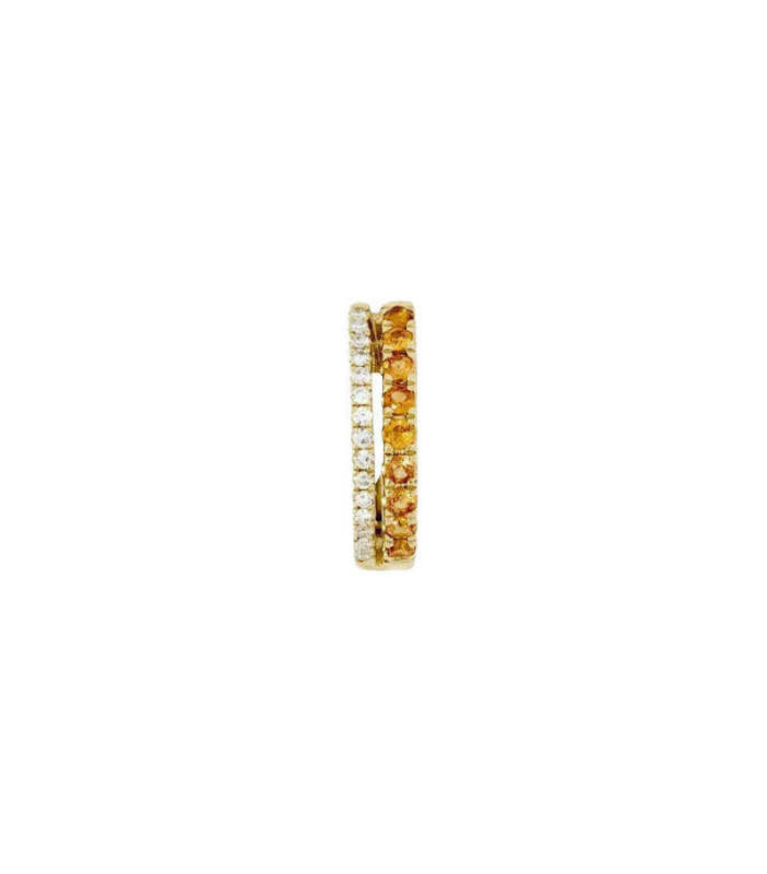 Lindsey's Diamond and Yellow Sapphire Row Hoop