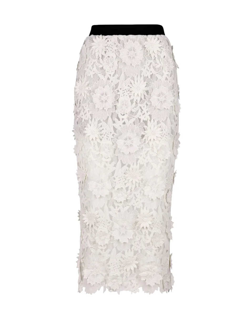 Appliqué Pencil Skirt