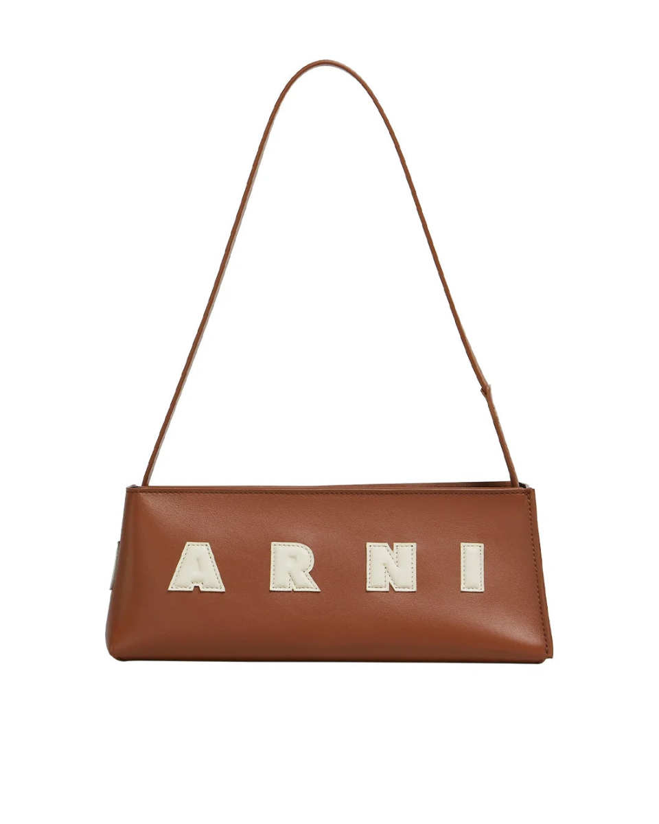 Brown Leather Museo Baguette Bag