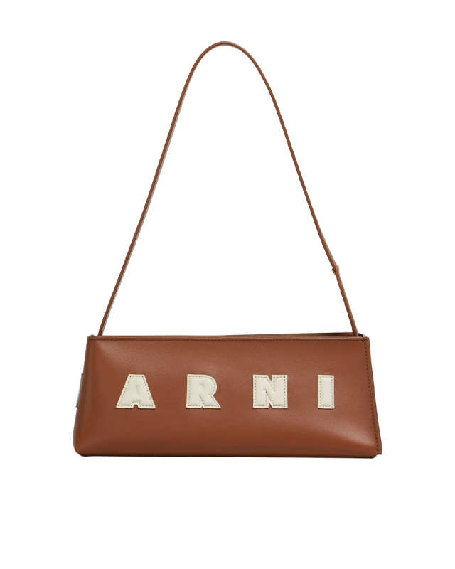 Brown Leather Museo Baguette Bag