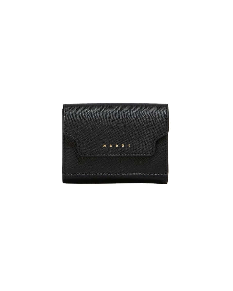 Black Leather Trifold Wallet